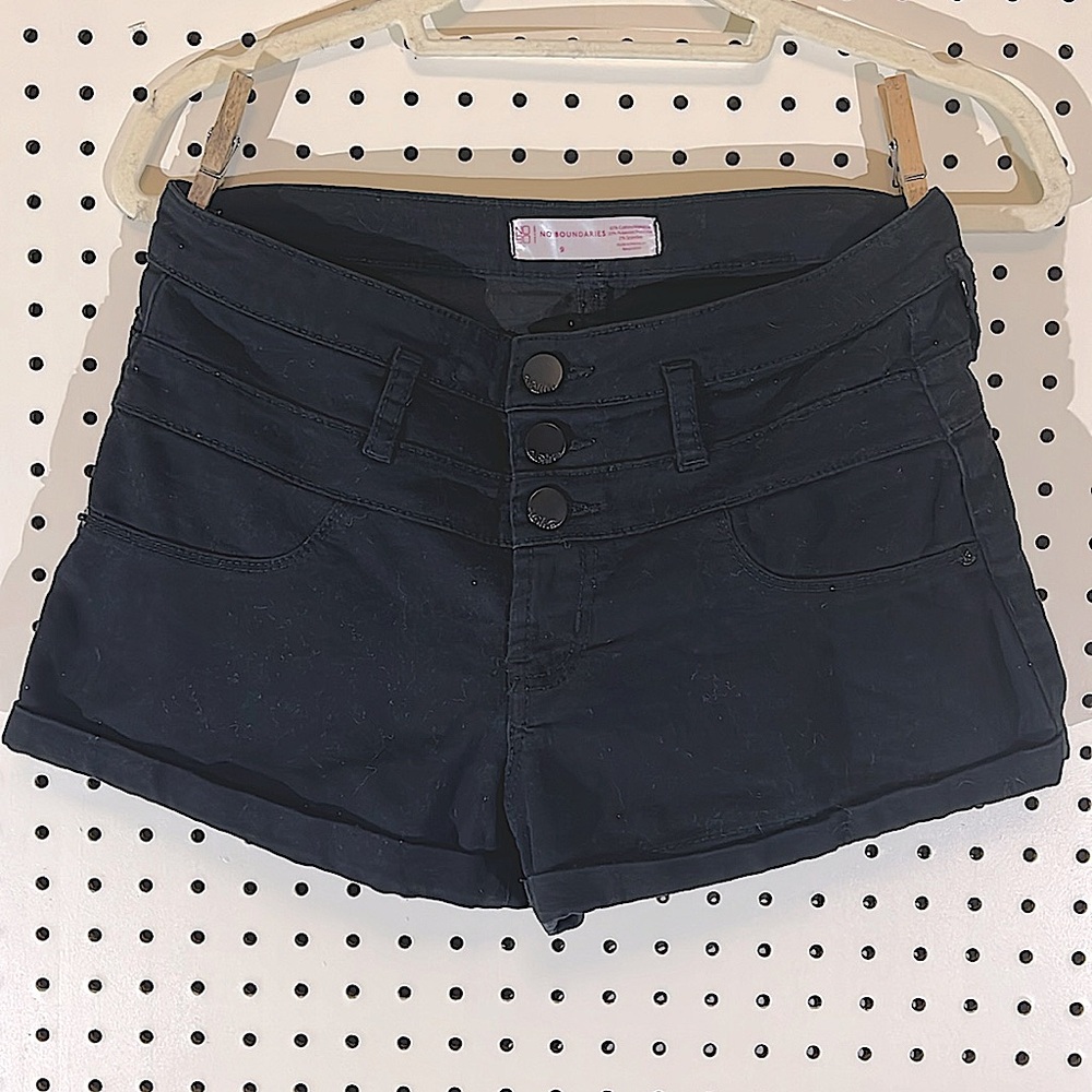 Black No Boundaries high-waisted shorts